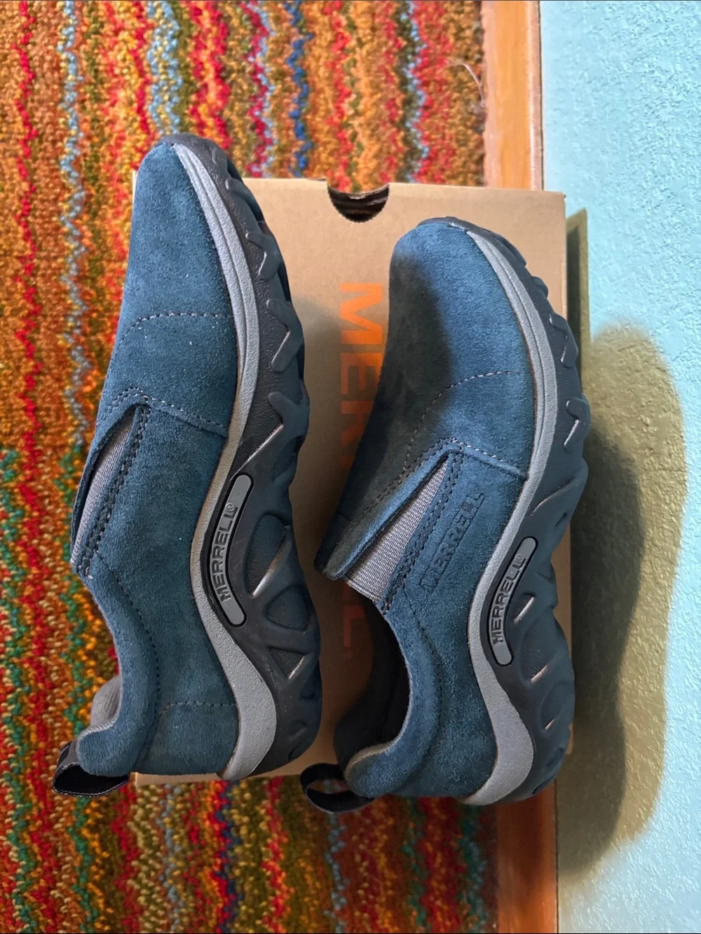 Merrell Little Kids Jungle Moc, Ink Suede Blue, size 2 - NWT